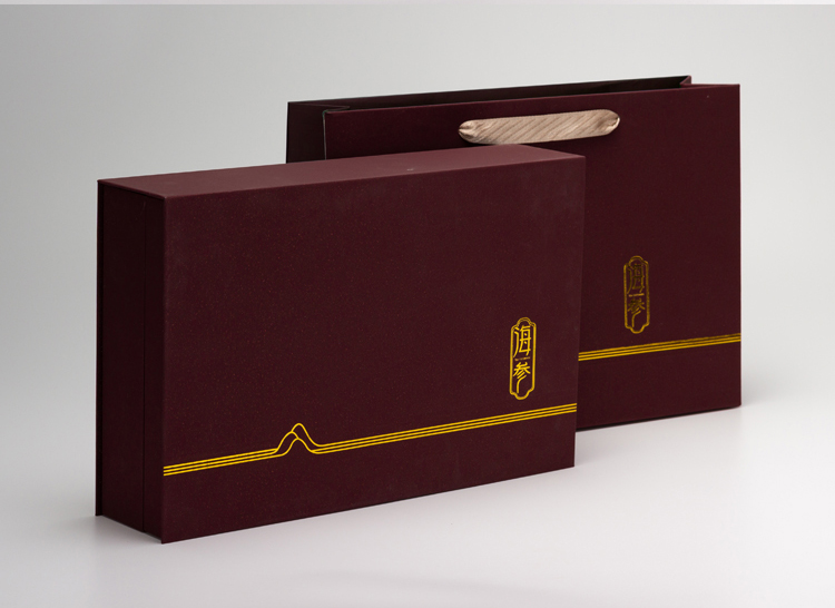 新款蓝色黑色酒红色海参包装礼品盒,烫金一斤装20支通用定制海参包装盒